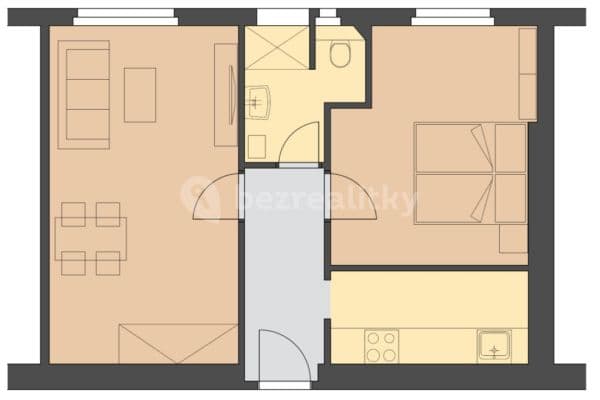 2 bedroom flat to rent, 47 m², Sekaninova, Praha 2 bedroom flat to rent, 47 m², Sekaninova, Praha