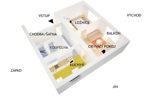 2 bedroom flat to rent, 60 m², 9. května, Litomyšl 2 bedroom flat to rent, 60 m², 9. května, Litomyšl