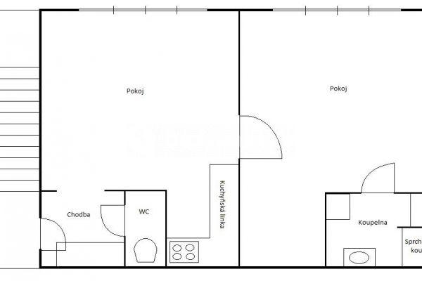 1 bedroom with open-plan kitchen flat to rent, 43 m², Letců, Hradec Králové, Královéhradecký Region