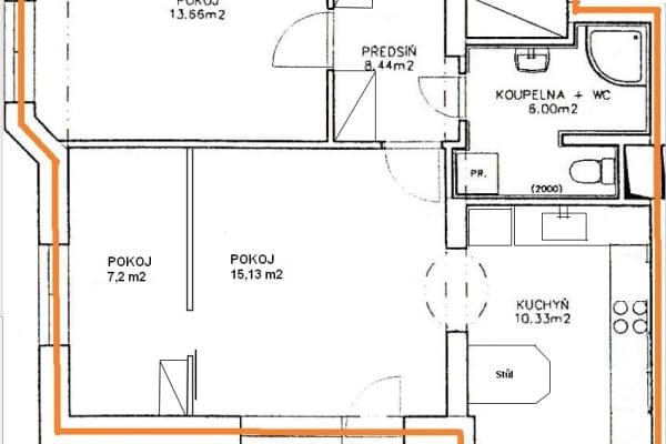 2 bedroom with open-plan kitchen flat to rent, 63 m², Horníkova, Brno