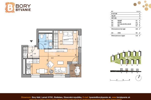 2 bedroom flat to rent, 41 m², Hany Ponickej, Bratislava 2 bedroom flat to rent, 41 m², Hany Ponickej, Bratislava