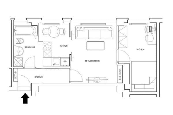 2 bedroom flat to rent, 42 m², Humpolecká, Hlavní město Praha 2 bedroom flat to rent, 42 m², Humpolecká, Hlavní město Praha