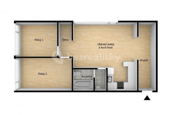 2 bedroom with open-plan kitchen flat to rent, 66 m², Prague, Prague