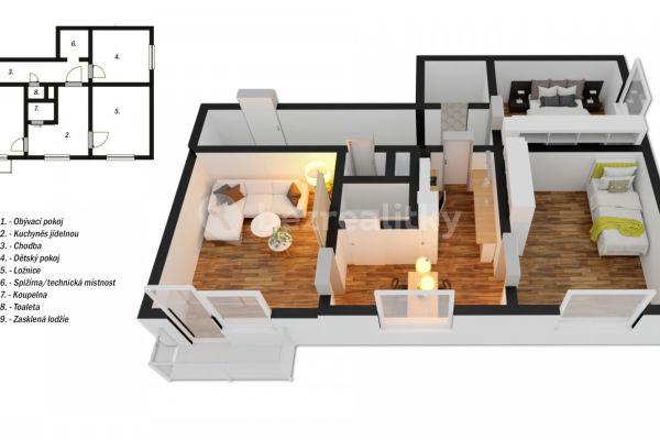 3 bedroom flat for sale, 75 m², Palackého, Znojmo, Jihomoravský Region