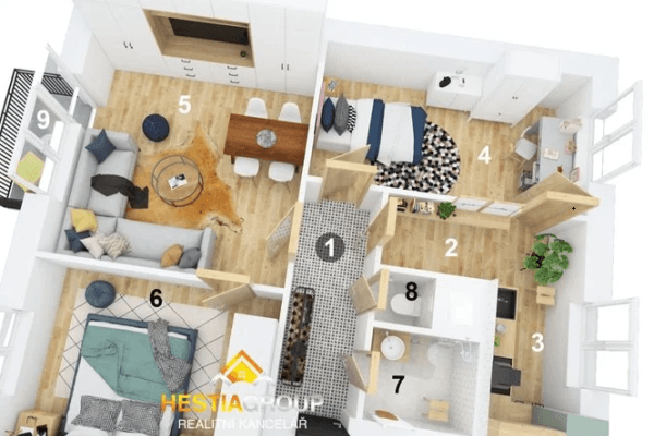 3 bedroom flat to rent, 88 m², Zelenečská, Praha 3 bedroom flat to rent, 88 m², Zelenečská, Praha