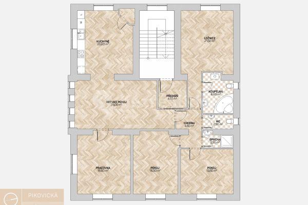 5 bedroom flat to rent, 140 m², Pikovická, Praha