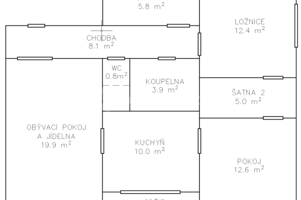 3 bedroom flat for sale, 81 m², Na Kopci, Jedovnice