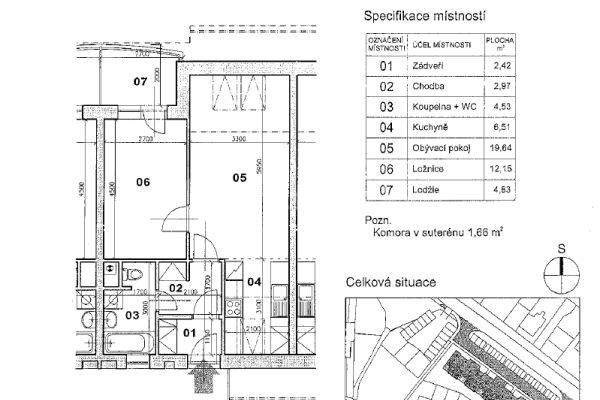 1 bedroom with open-plan kitchen flat for sale, 53 m², Sokolnická, Brno