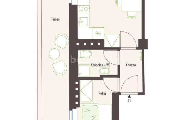 1 bedroom with open-plan kitchen flat to rent, 30 m², Družstevní ochoz, Praha