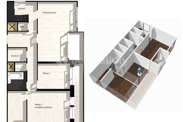 3 bedroom flat to rent, 68 m², Kaňkovského, Hlavní město Praha