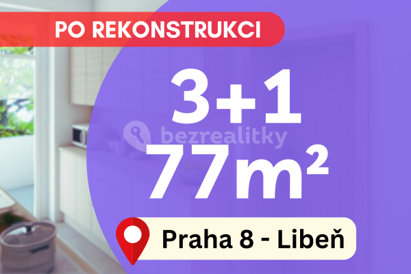 3 bedroom flat to rent, 77 m², Valčíkova, Praha