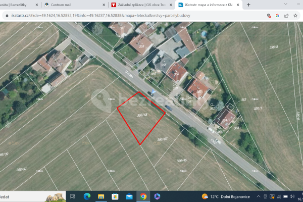 plot for sale, 619 m², U Dráhy, Troubsko