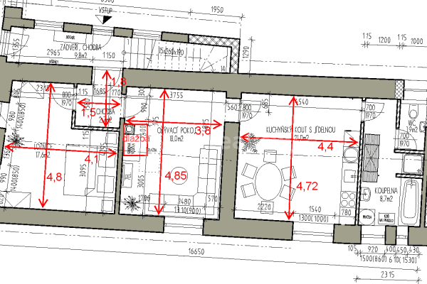 2 bedroom with open-plan kitchen flat to rent, 74 m², Třebotovice, České Budějovice 2 bedroom with open-plan kitchen flat to rent, 74 m², Třebotovice, České Budějovice