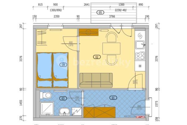 1 bedroom with open-plan kitchen flat for sale, 39 m², Školní, Kaznějov