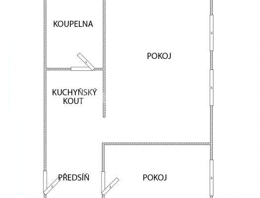 1 bedroom with open-plan kitchen flat for sale, 47 m², Přítkovská, 