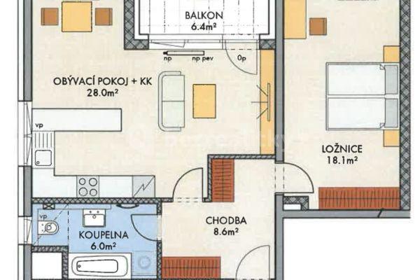 1 bedroom with open-plan kitchen flat to rent, 69 m², Pod Harfou, Prague, Prague