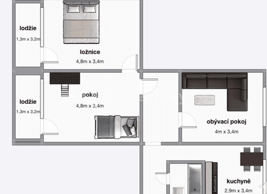 3 bedroom flat for sale, 81 m², Kaznějovská, Plzeň