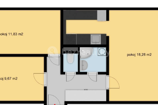 2 bedroom with open-plan kitchen flat to rent, 56 m², Hlavní, Praha