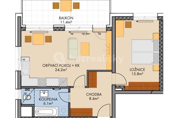 1 bedroom with open-plan kitchen flat to rent, 68 m², Pod Harfou, Praha