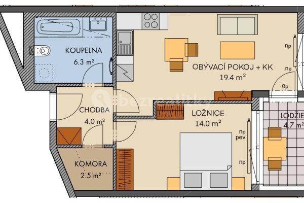 1 bedroom with open-plan kitchen flat to rent, 52 m², Baarové, Praha