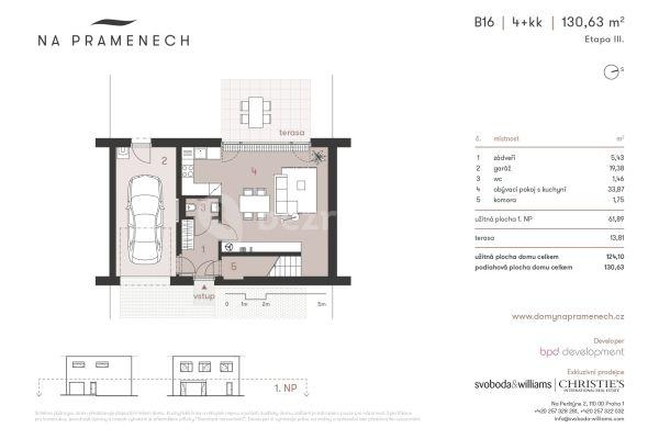 house to rent, 130 m², Schollova, Praha