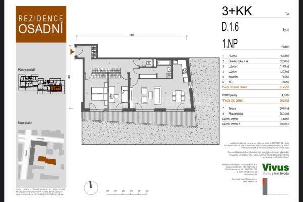 2 bedroom with open-plan kitchen flat for sale, 86 m², Dělnická, Hlavní město Praha