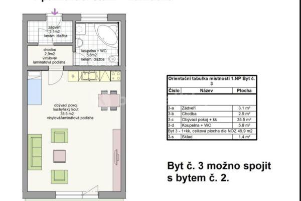Studio flat for sale, 49 m², 