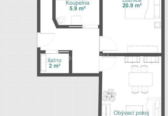 2 bedroom flat to rent, 66 m², Jižní, Česká Lípa