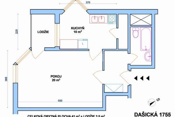 1 bedroom flat to rent, 44 m², Dašická, Pardubice 1 bedroom flat to rent, 44 m², Dašická, Pardubice