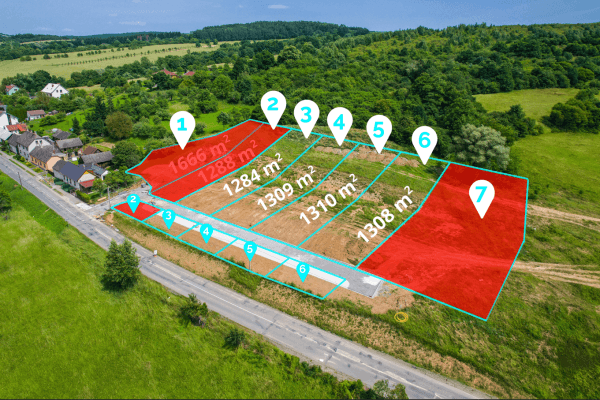 plot for sale, 1,310 m², Ludkovice plot for sale, 1,310 m², Ludkovice