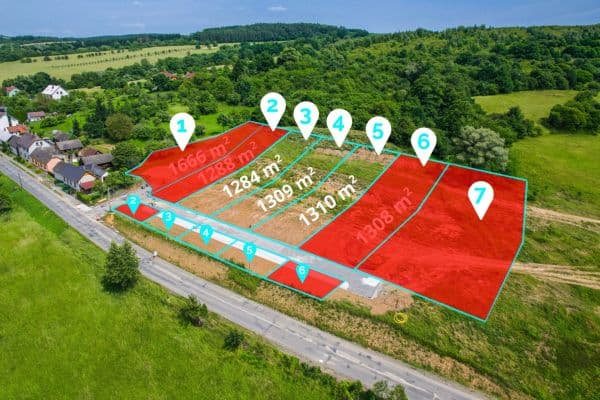 plot for sale, 1,310 m², Ludkovice plot for sale, 1,310 m², Ludkovice