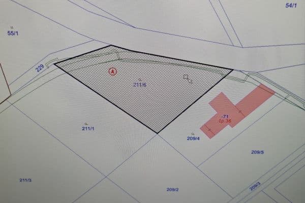 plot for sale, 1,488 m², Ostašovice plot for sale, 1,488 m², Ostašovice