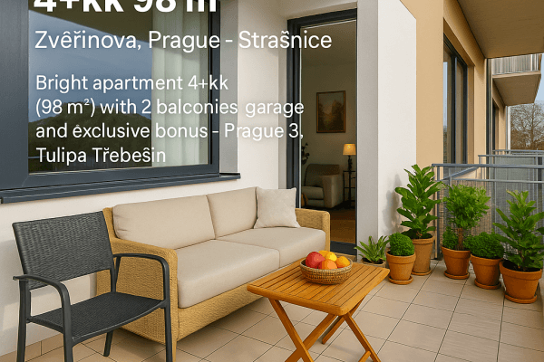 3 bedroom with open-plan kitchen flat for sale, 98 m², Zvěřinova, Praha 3 bedroom with open-plan kitchen flat for sale, 98 m², Zvěřinova, Praha