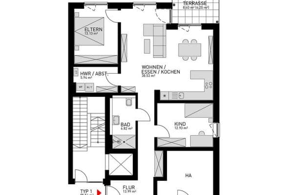 4 bedroom flat to rent, 110 m², Gabelsberger Str. 11c, Herne 4 bedroom flat to rent, 110 m², Gabelsberger Str. 11c, Herne