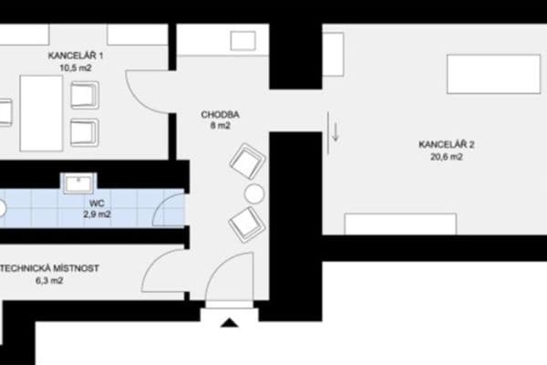 non-residential property to rent, 48 m², Sarajevská, Prague, Prague non-residential property to rent, 48 m², Sarajevská, Prague, Prague