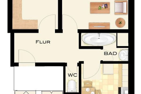 2 bedroom flat to rent, 62 m², Frankfurt 2 bedroom flat to rent, 62 m², Frankfurt