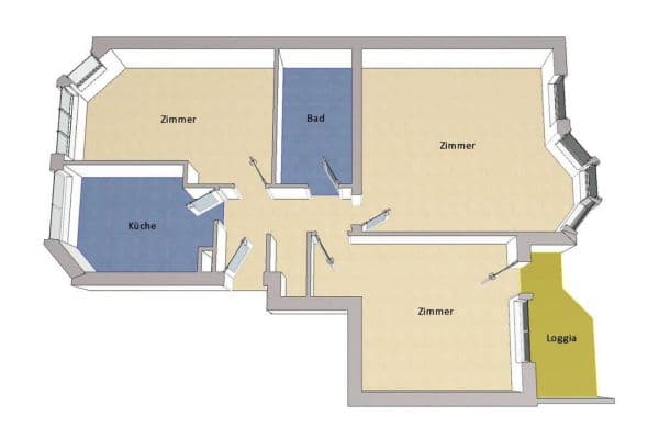 3 bedroom flat for sale, 72 m², Jägerstraße 51, Stuttgart 3 bedroom flat for sale, 72 m², Jägerstraße 51, Stuttgart