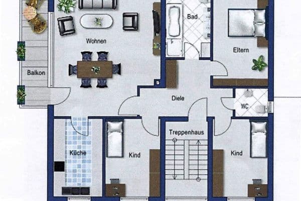 3 bedroom with open-plan kitchen flat to rent, 108 m², Mannheim 3 bedroom with open-plan kitchen flat to rent, 108 m², Mannheim