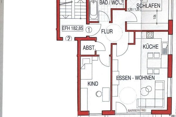 2 bedroom with open-plan kitchen flat to rent, 78 m², Heilbronn 2 bedroom with open-plan kitchen flat to rent, 78 m², Heilbronn