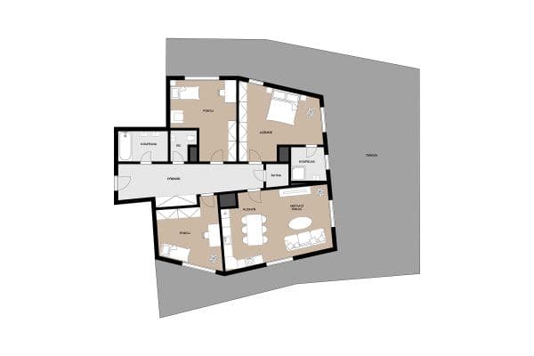 3 bedroom with open-plan kitchen flat for sale, 120 m², Milánská, 3 bedroom with open-plan kitchen flat for sale, 120 m², Milánská,