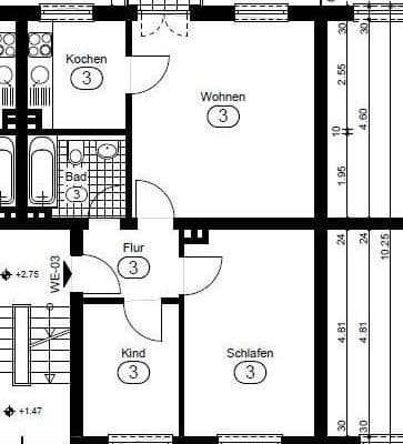 3 bedroom flat to rent, 55 m², Paulstr. 11, Essen 3 bedroom flat to rent, 55 m², Paulstr. 11, Essen
