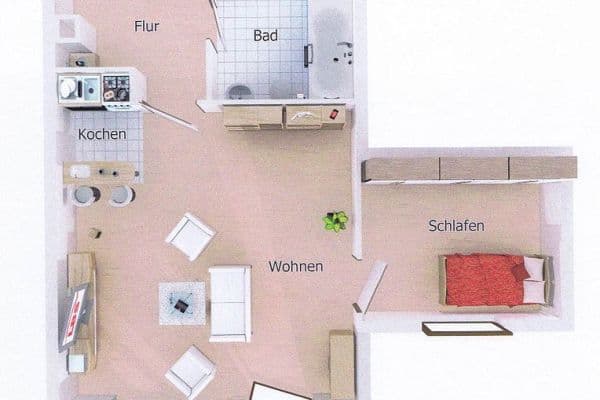 2 bedroom flat to rent, 37 m², Konrad-Adenauer-Straße 3, Heusenstamm 2 bedroom flat to rent, 37 m², Konrad-Adenauer-Straße 3, Heusenstamm
