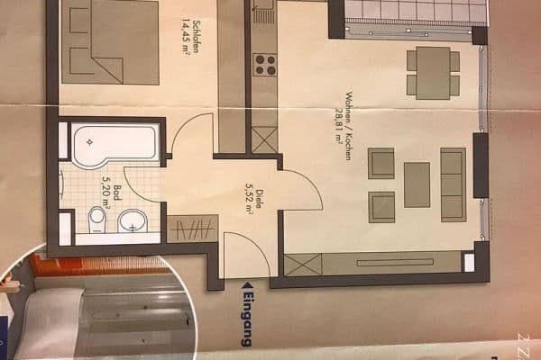 2 bedroom flat to rent, 58 m², Unterhaching, Bavaria 2 bedroom flat to rent, 58 m², Unterhaching, Bavaria