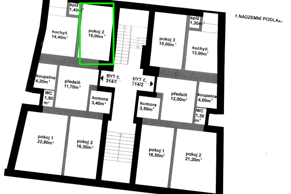 3 bedroom flat to rent, 101 m², Drobného, Brno 3 bedroom flat to rent, 101 m², Drobného, Brno
