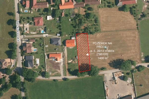 plot for sale, 1,400 m², Vrábče plot for sale, 1,400 m², Vrábče