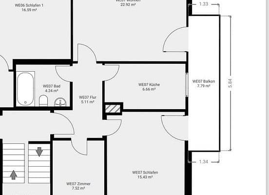 3 bedroom flat to rent, 60 m², Mörfelden 3 bedroom flat to rent, 60 m², Mörfelden