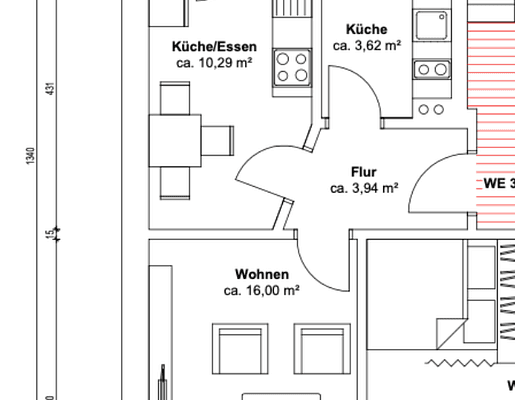 2 bedroom flat to rent, 41 m², Friedrich Engels Straße 2, Schkeuditz 2 bedroom flat to rent, 41 m², Friedrich Engels Straße 2, Schkeuditz