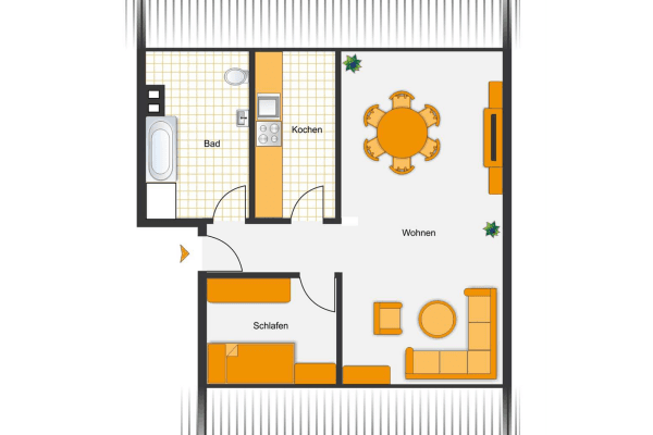 1 bedroom flat to rent, 45 m², Grenzweg 102, Herne 1 bedroom flat to rent, 45 m², Grenzweg 102, Herne