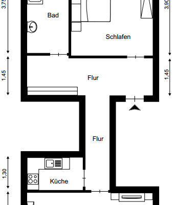 flat to rent, 17 m², U1, 25, Mannheim flat to rent, 17 m², U1, 25, Mannheim