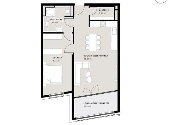 1 bedroom with open-plan kitchen flat to rent, 76 m², Mönchstraße 15, Stuttgart 1 bedroom with open-plan kitchen flat to rent, 76 m², Mönchstraße 15, Stuttgart